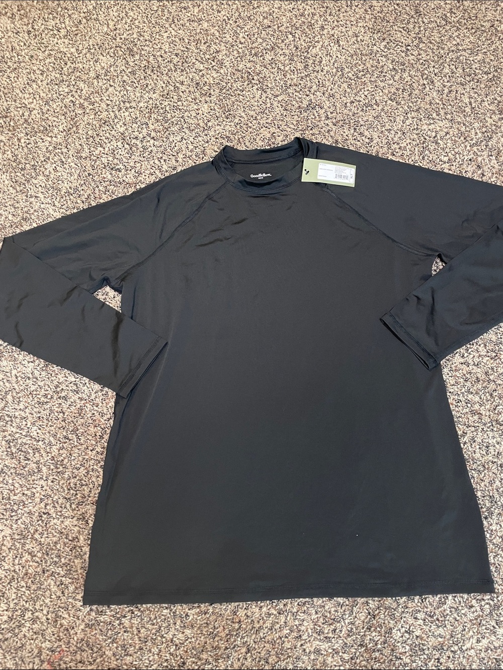 Goodfellow & Co Black Long-Sleeve Crew Performance Tee XL Tall NWT
